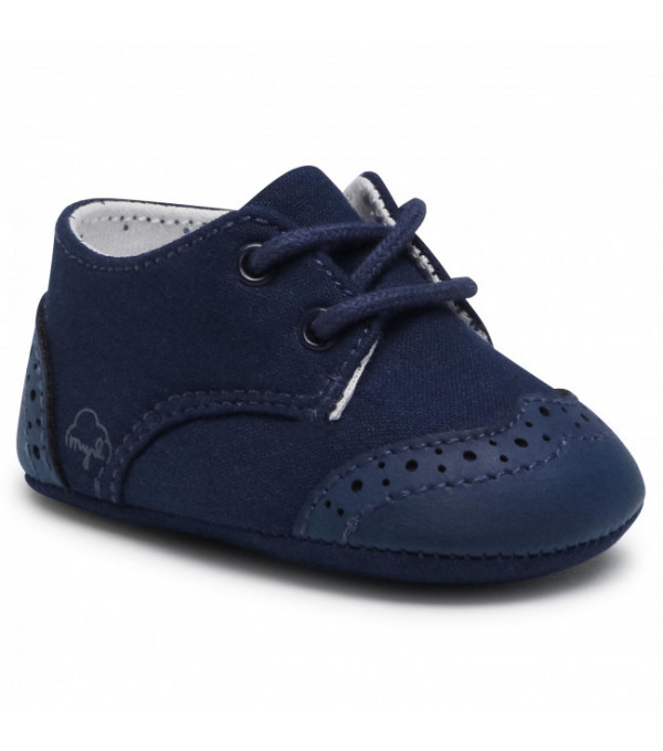 Pantofi bleumarin combinati nou-nascut baiat 9391 MY-PANTF01X