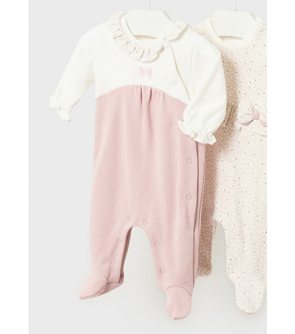 Pijama roz ECOFRIENDS nou-nascut fata 2734 MY-PIJA01R