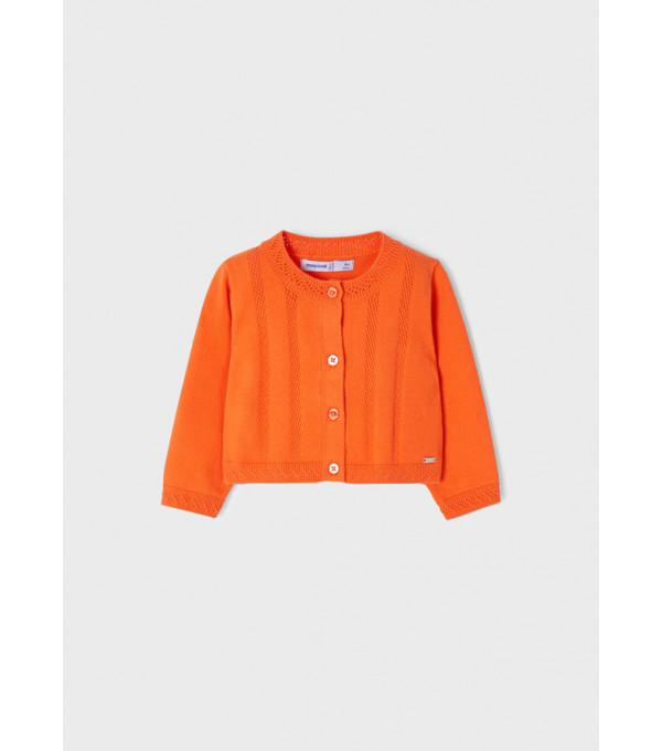 Cardigan portocaliu tricot basic ECOFRIENDS bebe fetita 1358 MY-BL120C
