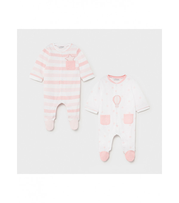 Set 2 pijamale nou-nascut roz 1625 MY-SET15X