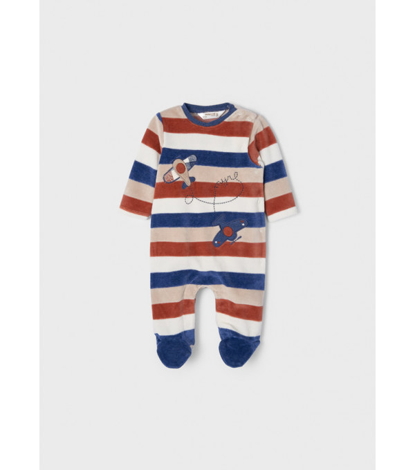 Pijama tricot catifea pentru nou-nascut ECOFRIENDS 2630 MY-BD10M