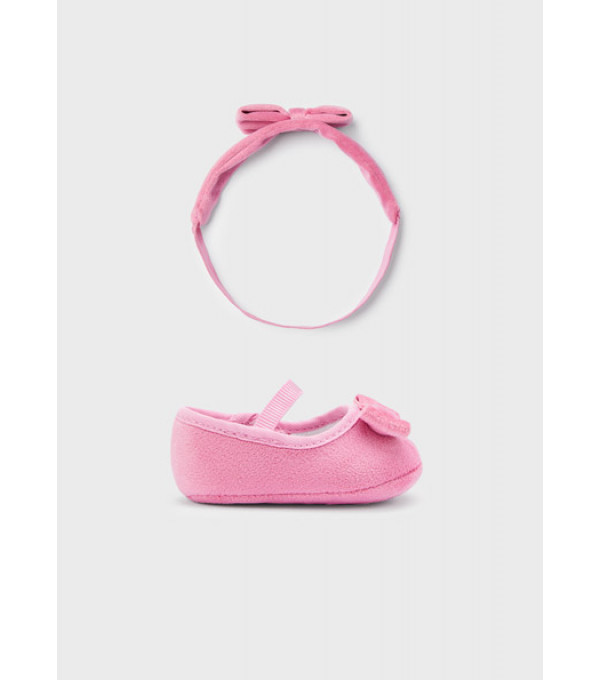 Pantofi cu bentita roz pentru nou-nascut 9568 MAYORAL MY-PANTF01M