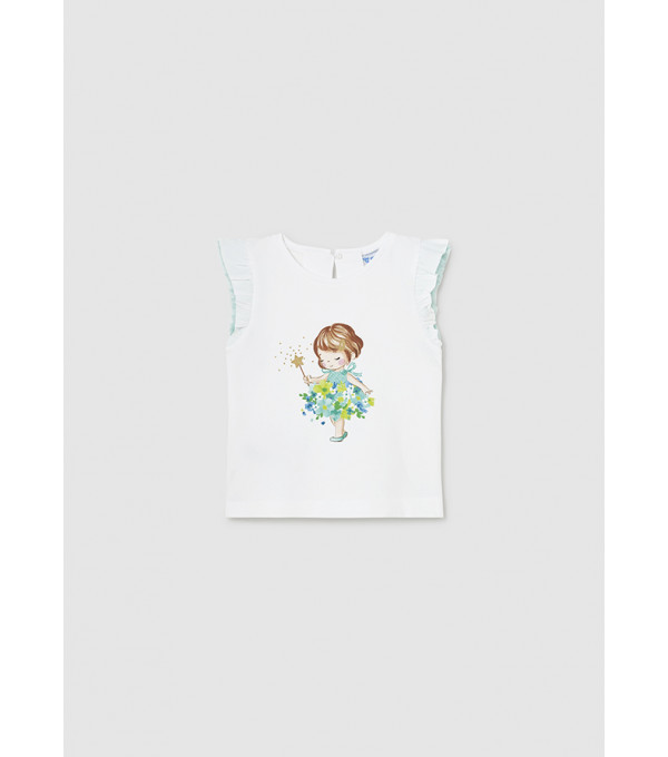 Tricou cu aplicatii din bumbac sustenabil pentru bebe 1005 MY-BL06T