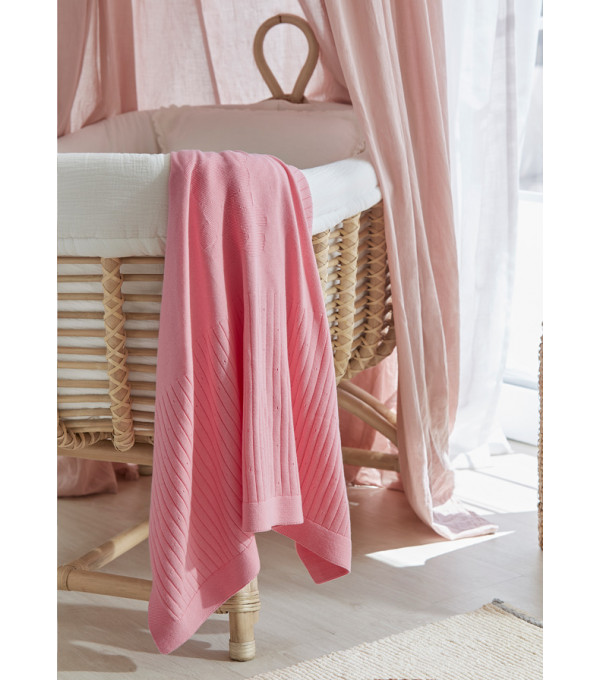    Patura roz tricot Better Cotton bebe 9392 MY-PAT01T