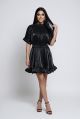 Rochie neagra cu volane IT-R04J