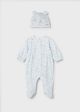 Pijama alba cu floricele albastre MAYORAL 1706 MY-PIJA13J
