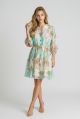 Rochie cu imprimeu floral verde IT-R07J