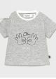 Tricou gri maneca scurta nou-nascut baiat 1075 MY-BL35X