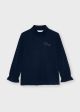 Bluza bleumarin guler inalt ECOFRIENDS basic fata cu ECOVERO 00145 MYBL74Y