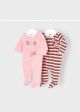 Set 2 pijamale catifea pentru nou-nascut 2610 MY-SET57M