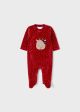 Pijama rosie catifea pentru nou-nascut ECOFRIENDS 2613 MAYORAL MY-BD09M