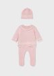 Set tricot roz pal cu caciulita bebe fata MAYORAL 2556 MY-SET23F