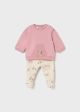 Set bluzita roz si pantaloni cu animalute bebe fata MAYORAL 2557 MY-SET19F