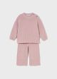 Set roz pudra cu pantaloni evazati fata MAYORAL 2592 MY-SET07F