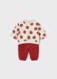 Set bluza si pantaloni cu imprimeu mere bebe fata MAYORAL 2630 MY-SET22F