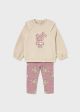 Set roz colanti imprimeu si bluza bebe MAYORAL 2741 MY-SET12F