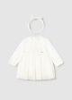 Rochie ivoar cu broderie flori fetita MAYORAL 2902 MY-R38F