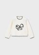 Pulover alb broderie paiete fetita MAYORAL 4305 MY-PLV04F