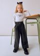 Pantaloni evazati din piele ecologica fata MAYORAL 4574 MY-PL11F