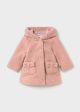 Palton imitatie lana cu gluga bebe roz MAYORAL 2436 MY-PLT04Z