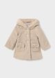 Palton imitatie lana cu gluga bebe bej MAYORAL 2436 MY-PLT04Z