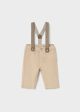 Pantaloni crem cu bretele MAYORAL 2504 MY-PL08Z