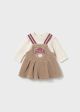 Rochie nou-nascut maro cu ursulet MAYORAL 2803 MY-R07Z