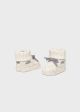 Botosei bebe tricot bej cu fundita gri MAYORAL 9167 MY-BOT01Z
