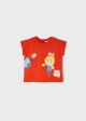 Tricou portocaliu pisici ECOFRIENDS bebe fetita 1025 MY-BL62C