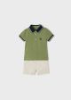 Set verde polo cu bermude bebe baiat MAYORAL 1233 MY-SET53C