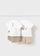 Set 2 piese crem imprimeu sarma haine nou-nascut 1610 MY-SET23A