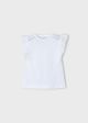 Tricou alb detalii volane fata MAYORAL 3010 MY-BL14A