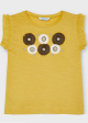 Tricou aplicatii flori galben fetita 3024 MAYORAL MY-BL45X