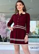 Set tricotat burgundy IT-CS01F