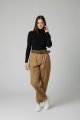 Pantaloni maro deschis largi (curea inclusa) IT-PL09F
