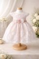 Rochita roz cu broderie alba ABEL&LULA 5009 AB-R04J