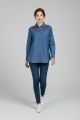 Camasa din denim cu trandafiri rosi SP-CM04X