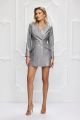 Rochie sacou gri din stofa BBY-R11J