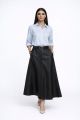Fusta lunga neagra din piele IT-FL07F