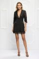 Rochie sacou neagra cu dantela BBY-R14J