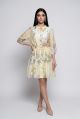 Rochie cu imprimeu floral galben IT-R07J