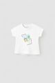 Tricou nou-nascut alb cu imprimeu MAYORAL 1074 MY-BL13J