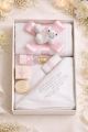Trusou complet alb cu ursulet si funda roz  1224 NB-TRUSOU01X