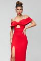 Rochie midi rosie BBY-R95T