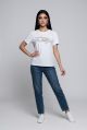 Tricou  alb dama accesorizat IT-BL10J