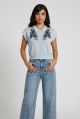 Bluza albastra cu maneca scurtaIT-BL11J
