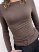 Bluza bej cu aplicatii stralucitoare IT-BL06F