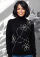 Pulovar negru cu perlute IT-BL64F