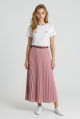 Fusta in pliuri roz pudra IT-FL01J
