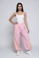 Pantaloni roz cu detalii galbene IT-PL11J